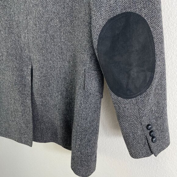 Pendleton Mens 40 Herringbone 100% Virgin Wool Blazer Jacket Elbow Patch Western - Picture 11 of 11